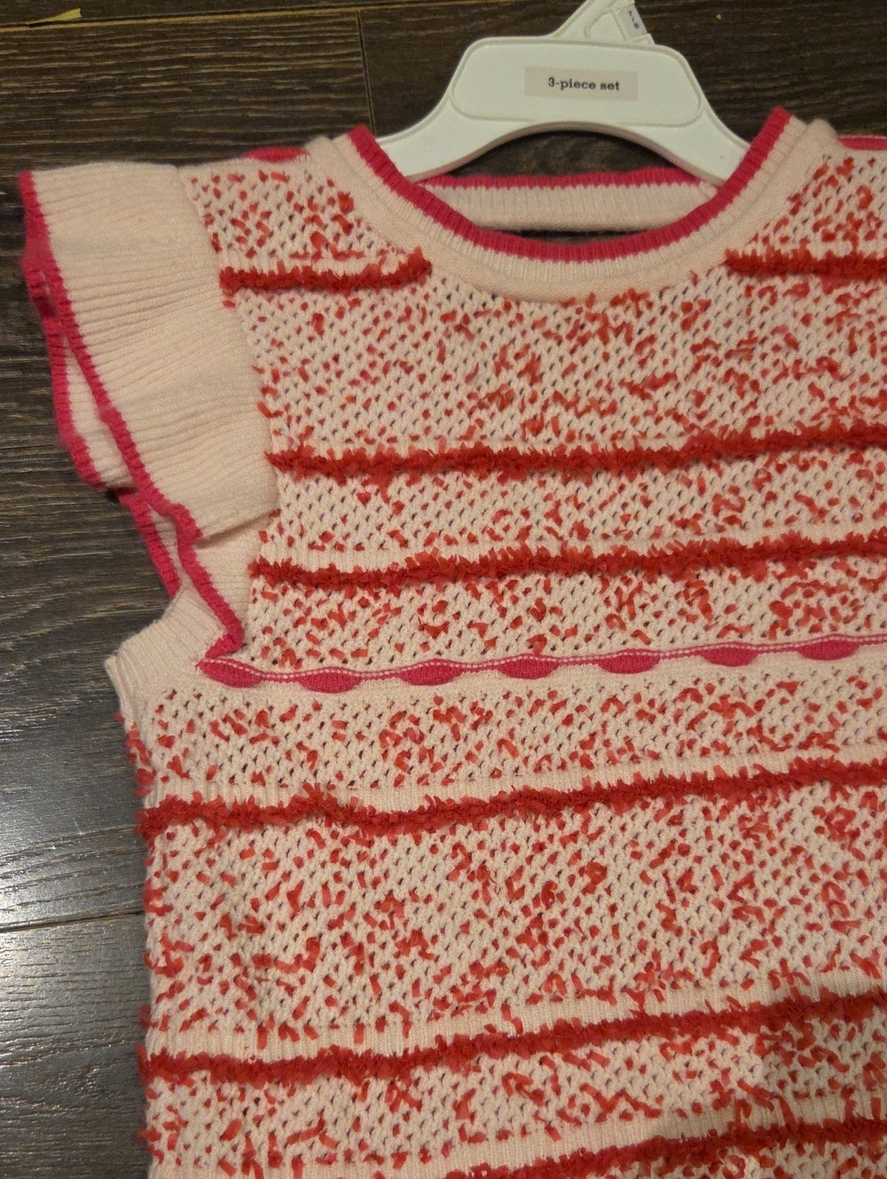 ❤️ THML FLUTTER SLEEVE TEXTURED STRIPE KNIT SWEATER TOP, SMALL - Picture 3 of 11